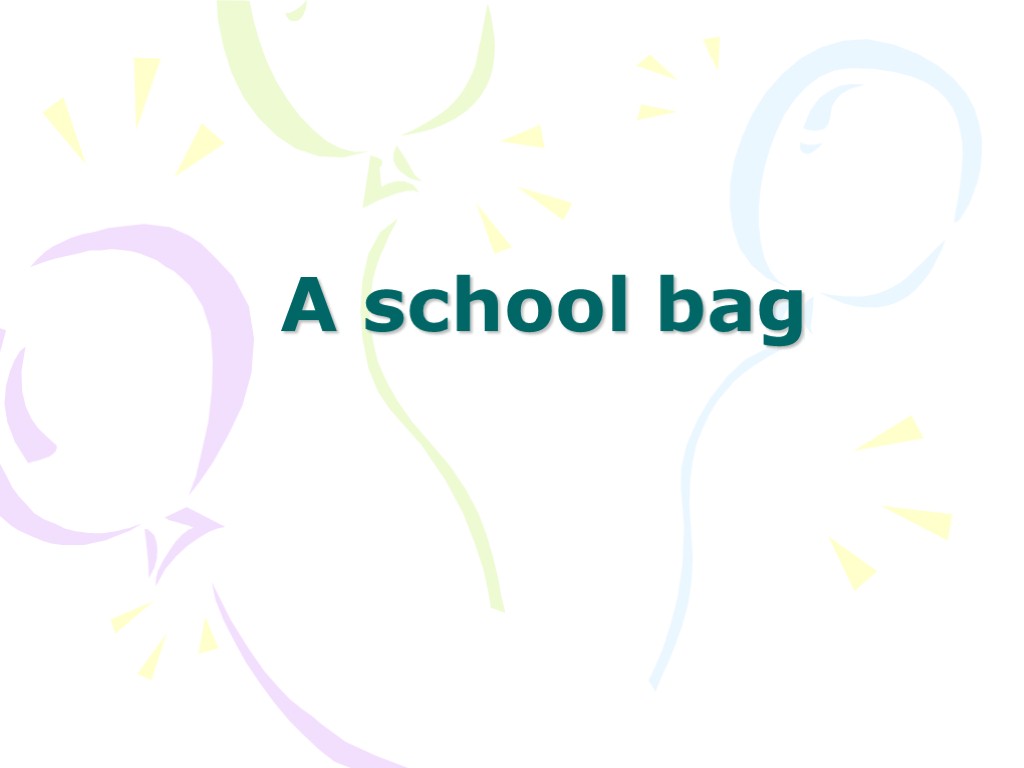 A school bag